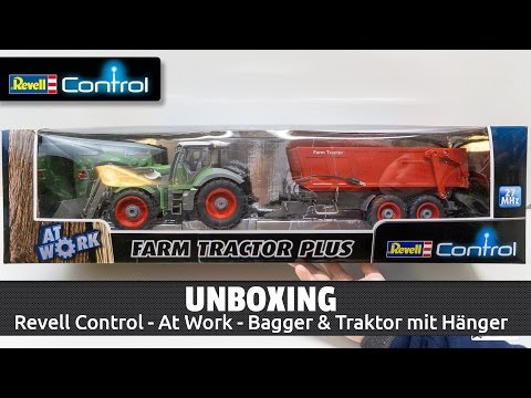 Unboxing: Revell Control - At Work - Kettenbagger &amp; Traktor mit Anhänger (Deutsch)