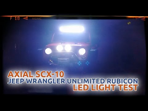 Junior&#039;s - Axial SCX10 Jeep Wrangler Unlimited Rubicon - LED Light Test &amp; Scale Accesories