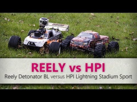 REELY Detonator Brushless 4WD vs HPI Hot Bodies - Lightning Stadium Sport