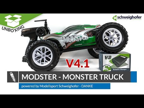 Modster V4.1 - Brushless Monster Truck RTR 1/10 - Unboxing &amp; Vorstellung