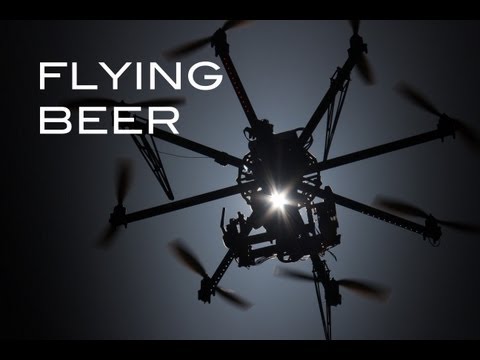 FLYING BEER!! Heavy Lift Mikrokopter Hexacopter