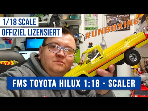 Robuster kleiner Pick-Up Truck! FMS Toyota Hilux 1983 - 1/18 Scale Crawler 📦 UNBOXING